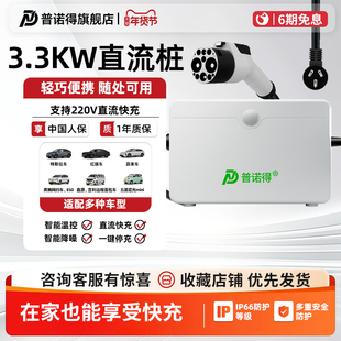 普诺得3.3kw九孔直流充电桩家用便携式随车充适用于红旗蔚来奔腾