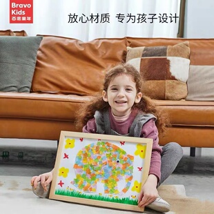 百思童年 天手工盒子儿童益智画画手工制作幼儿园美术材料包