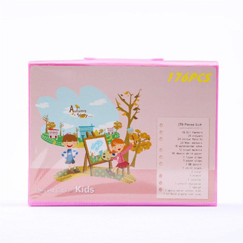 幼儿园毕业礼品水彩笔色装毒儿童绘画笔自带画板款