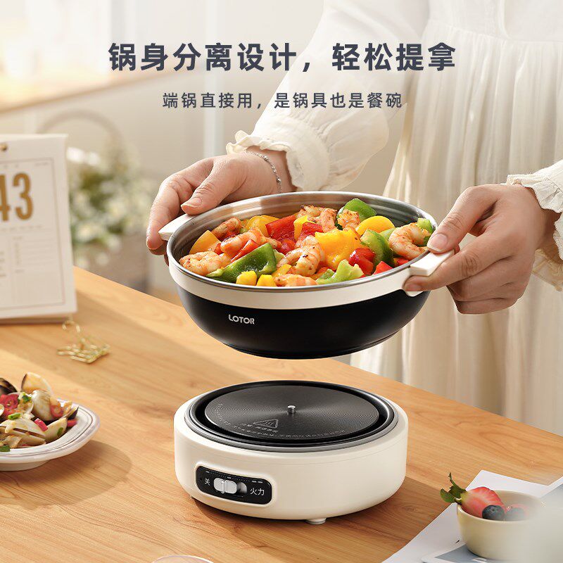 loo便携式电煮锅旅行分体锅迷你小型一人食小锅小火锅电锅