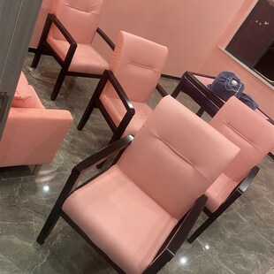 麻将椅子棋牌室专用实木布艺家用带扶手久坐累舒服休闲电脑椅