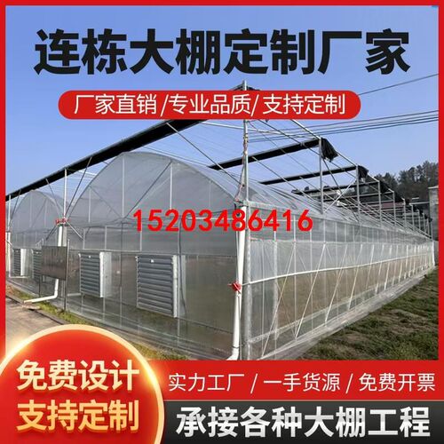 大棚钢管骨架温室养殖大棚全大棚农业钢架连栋棚种植棚