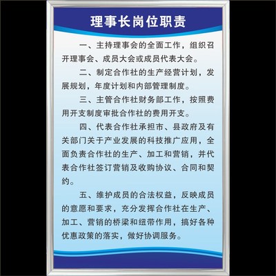 合作社管理规章制度牌农民合作供销社章程理事会工作制度架构图档