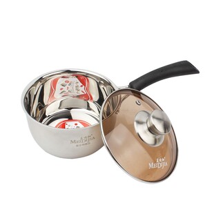 欧式特厚无磁奶锅单柄小汤锅煮面锅宝宝铺食锅小煮锅单人锅