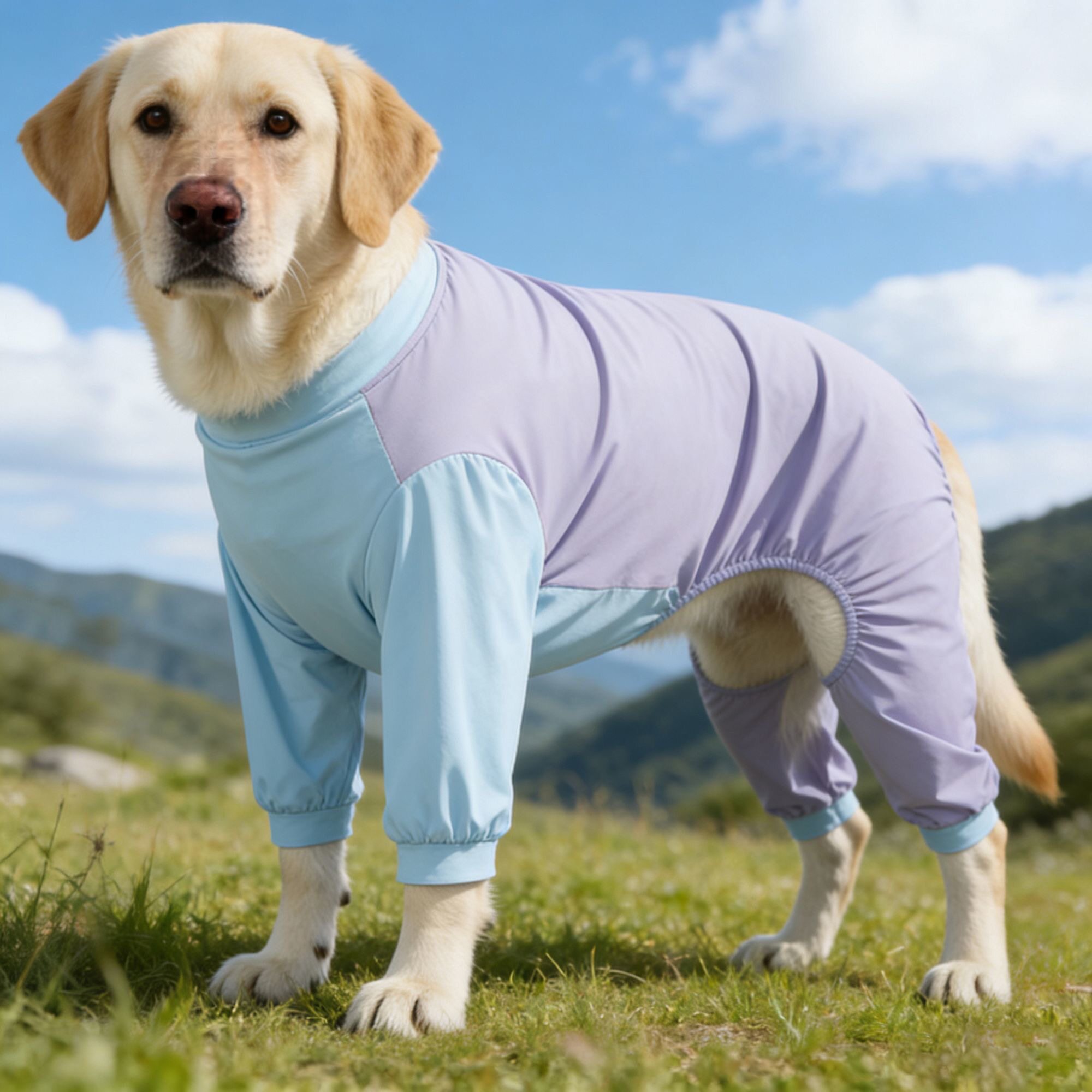 边牧金毛大狗狗凉凉衣中大型犬冰丝防晒衣服夏季防掉毛宠物四脚衣
