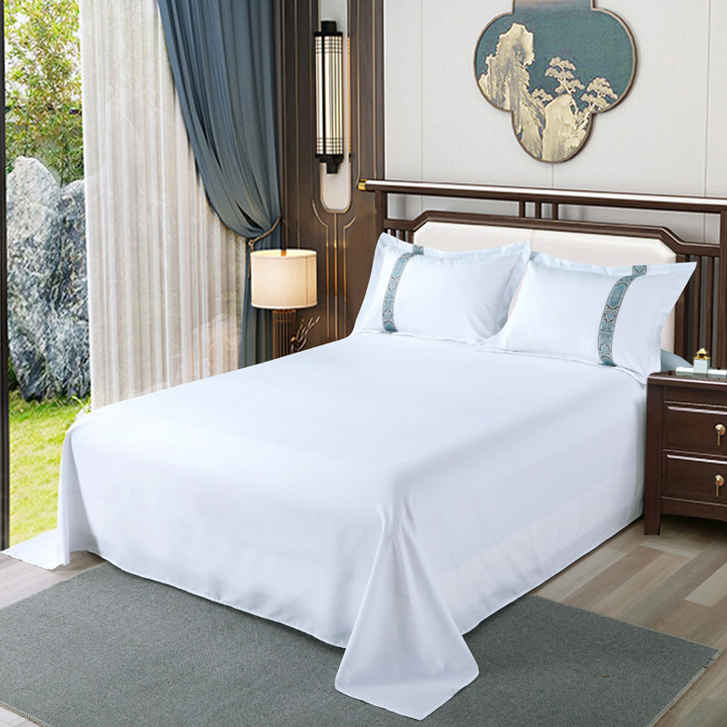 宾馆酒店布草床上用品四件套民宿三件套加厚单双人纯白单被套简约,床上用品,酒店床品套件,淘宝优惠券,粉丝福利购,淘宝优惠卷