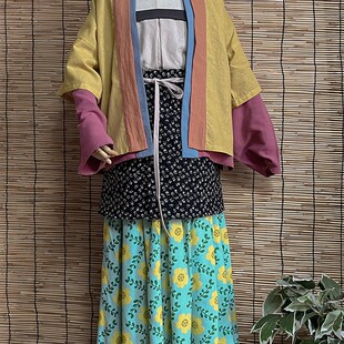 熹言 男女童汉服拍照摄影种田文宋制国风田耕纪表演衣服2