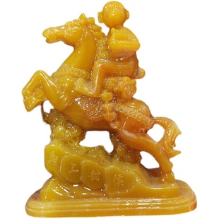 包邮仿田黄石寿山石 马上封侯 芙蓉家居摆件影视道具