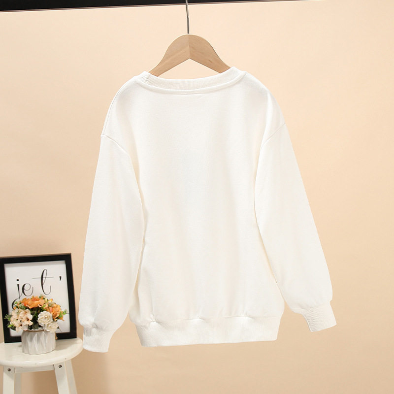 女童卫衣春装2023新款洋气时髦薄款纯棉上衣中大童女孩春秋打底衫