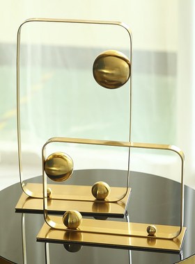 轻奢新中式简约创意样板房酒店家居茶几玄关电视柜装饰品摆设摆件