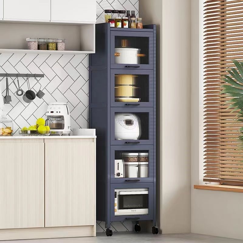 新款厨房置物架多功能储物柜台面坐式置物柜灶台上收纳柜密封超薄