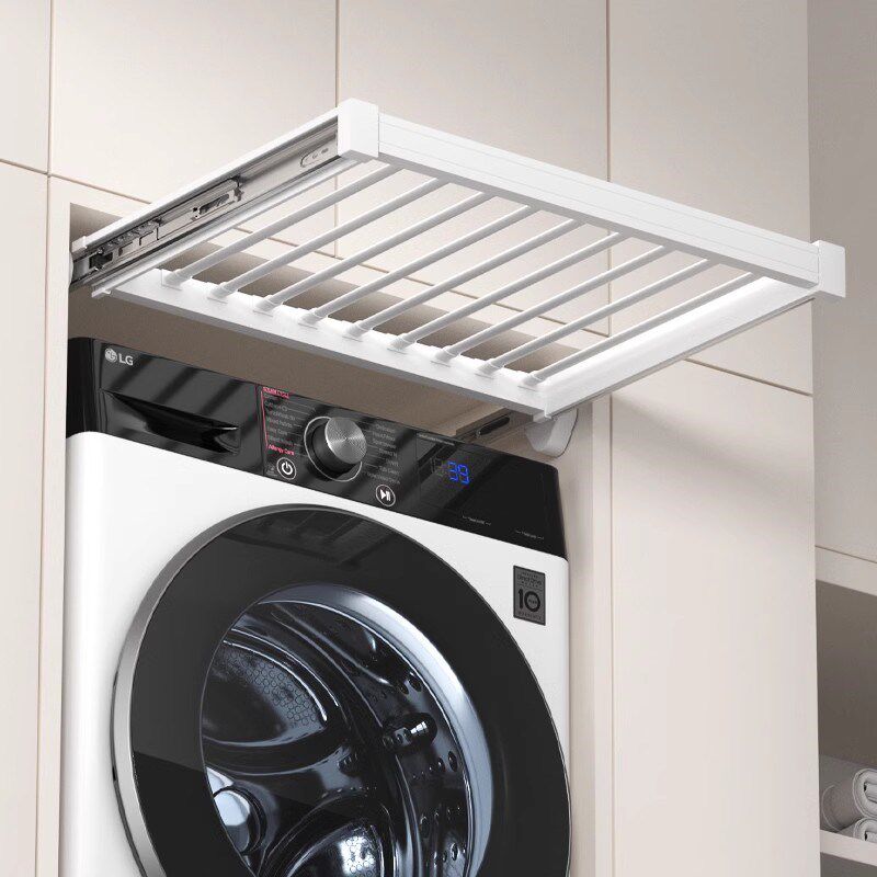 洗衣机上方抽拉衣架阳台隐藏式伸缩裤架内置收纳滑轨隐形晾衣架,基础建材,柜内裤架,淘宝优惠券,粉丝福利购,淘宝优惠卷