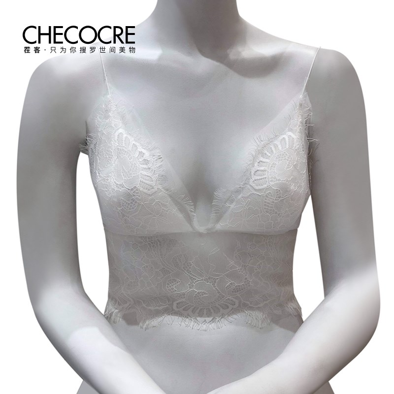 茬客女装内搭背心四季可穿洋气性感睫毛蕾丝吊带修身显瘦无袖上衣