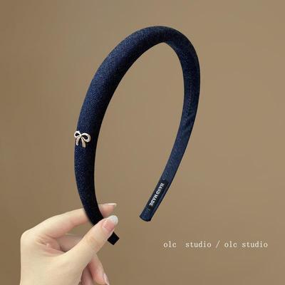 美到语塞~蝴蝶结牛仔发箍百搭甜酷创意手环2024新款小众高级头箍