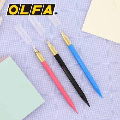 OLFA爱利华雕刻刀纸雕模型剪纸版画刻纸刀美工刀216B系列粉/蓝/黑