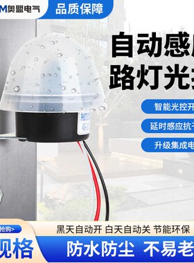 AS-20路灯光控开关天黑自动亮220V12V光感户外自动控制开关控制器