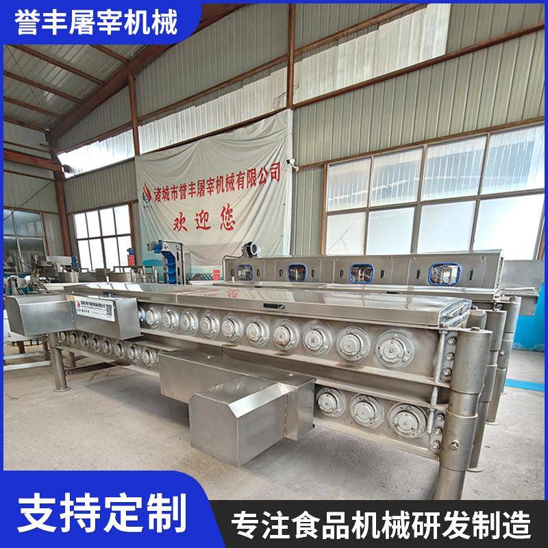 鸡鸭鹅34辊卧式脱毛机屠宰设备全自动拔毛机禽类高效