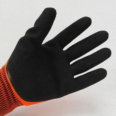 创信L868手套劳保耐磨工作男干活双层浸胶乳胶防滑劳动防护带胶皮