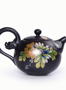 成艺德化陶瓷茶具茶壶盖碗家用功夫茶具单品套装窑变简约整套黑陶