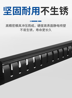 安普型机架式12档24口理线架机柜理线架网络理线器电话理线槽