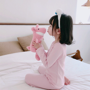 女童春秋纯棉内衣套装儿童秋衣秋裤打底上衣裤子宝宝睡衣家居服秋