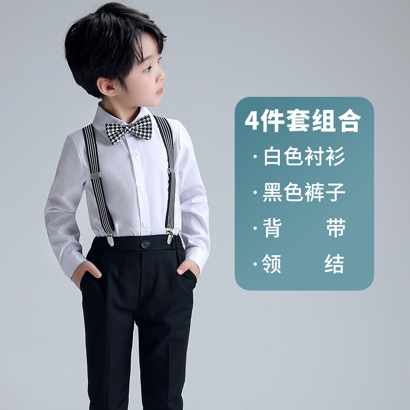 男童白衬衫西裤合唱服小学生孩子春秋幼儿园舞台表演西服套装礼服