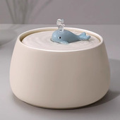 猫水盆流动猫咪饮水机自动循环猫碗喂水陶瓷碗宠物饮水器狗狗喝水