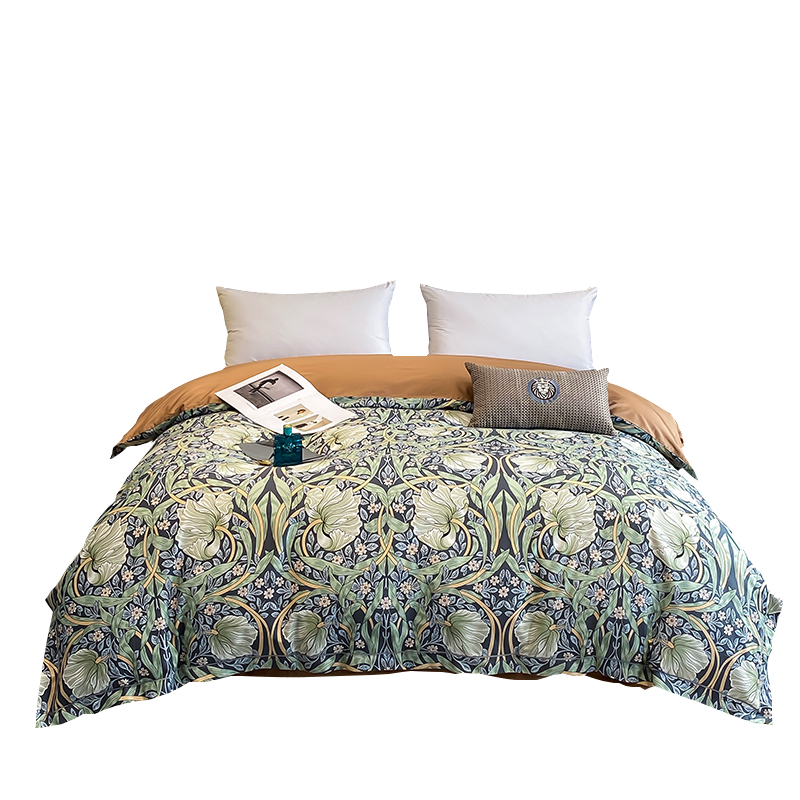 140支美式贡缎长绒棉全棉被套单件220x250cm纯棉被罩248x248定做