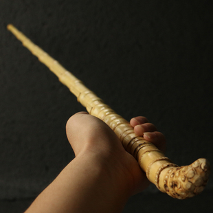 精品纯手工制作天然十几年多节满钉老罗汉竹手杖竹节拐杖手棍竹根