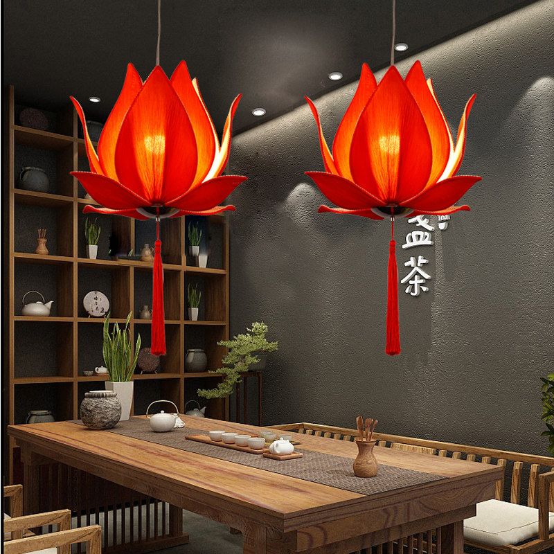 中国风新中式布艺吊灯创意饭店餐厅茶楼美容院灯荷花禅意莲花灯具,节庆用品/礼品,灯笼,淘宝优惠券,粉丝福利购,淘宝优惠卷