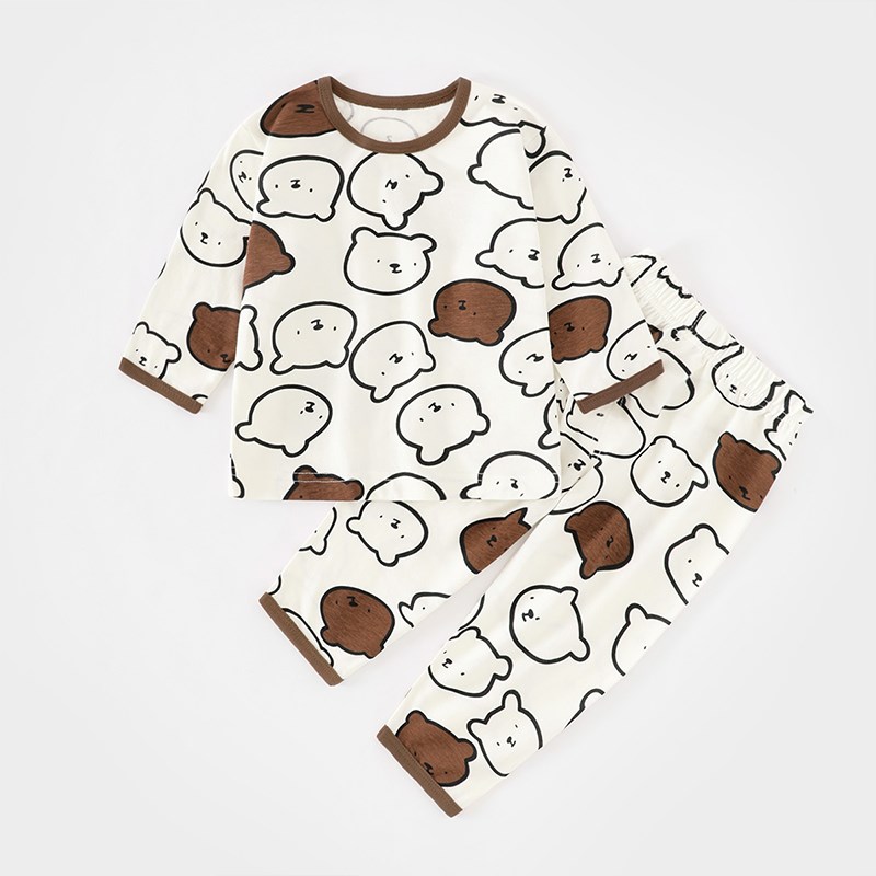 木木屋儿童内衣套装纯棉薄款男童夏季女童全棉婴儿睡衣宝宝空调服