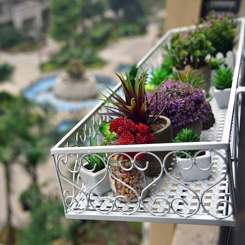 阳台铁艺多层挂式花盆架栏杆悬挂多肉吊兰绿萝客厅壁挂花架子包邮