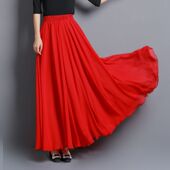 8米大摆540度雪纺半身裙子女半身广场舞民族舞长裙显瘦a字跳舞蹈