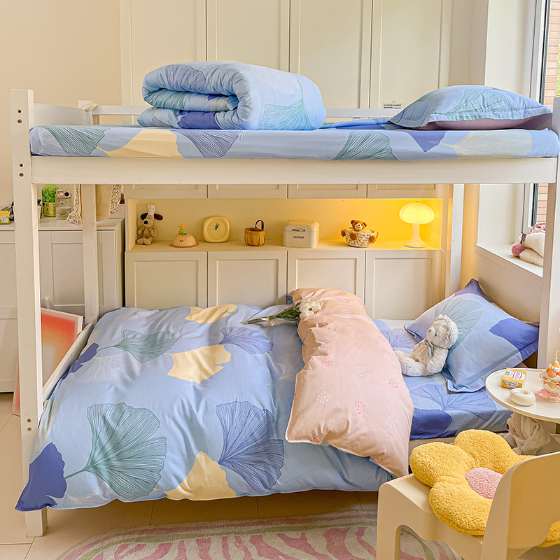 大学生学生宿舍牀上三件套高中生幼儿园用品全棉纯棉被套牀单儿童