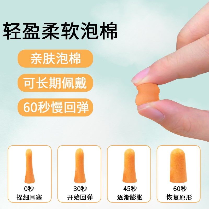 VIAN隔音耳塞防噪音睡眠睡觉专用工业工厂学生舒适侧睡降噪耳塞