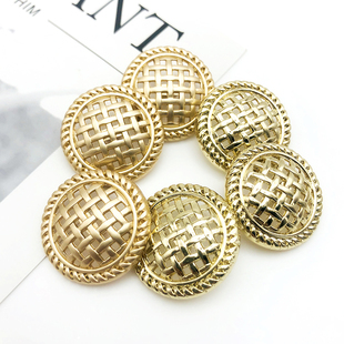 高档圆形镂空大衣扣子金色百搭西装 扣女士钮扣 扣外套扣风衣纽扣袖