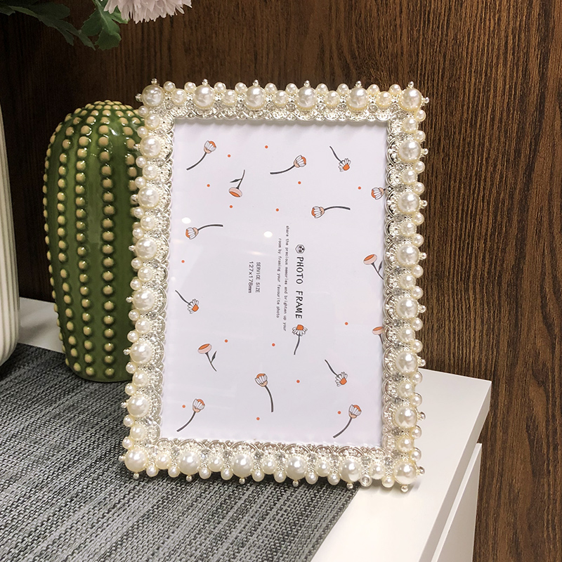 金属相框欧式简约风桌面摆件6 7寸8寸10寸相框摆台挂墙冲洗照相片