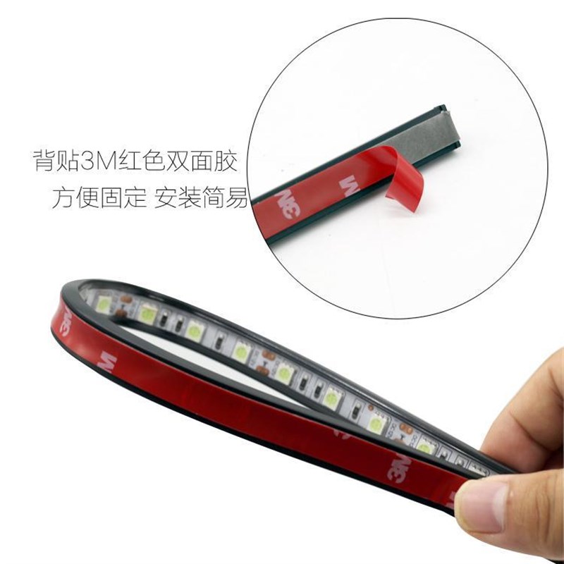 12V伏汽车灯条底盘轮毂LED灯带汽车中网防水灯条24V卡货车灯带