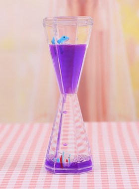 创意高脚杯带动物六角油滴水滴油漏摆件新奇特液体沙漏计时器沙漏