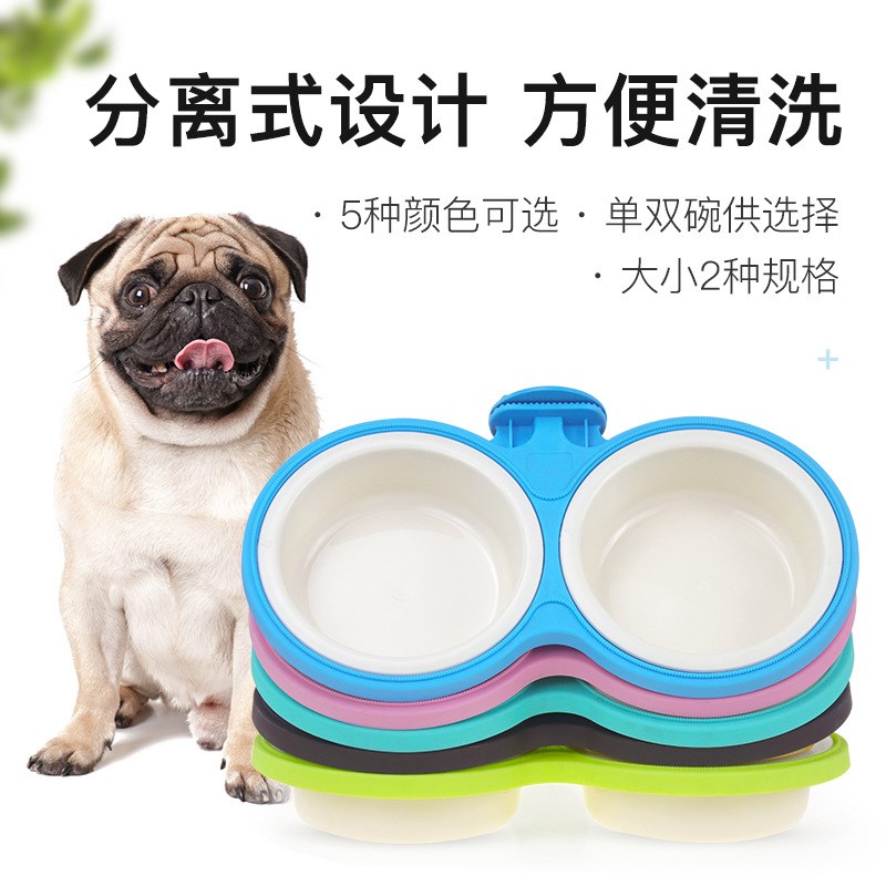 宠物食盆悬挂式狗碗狗狗用品固定猫盆猫碗狗笼子饮水盆狗盆双碗