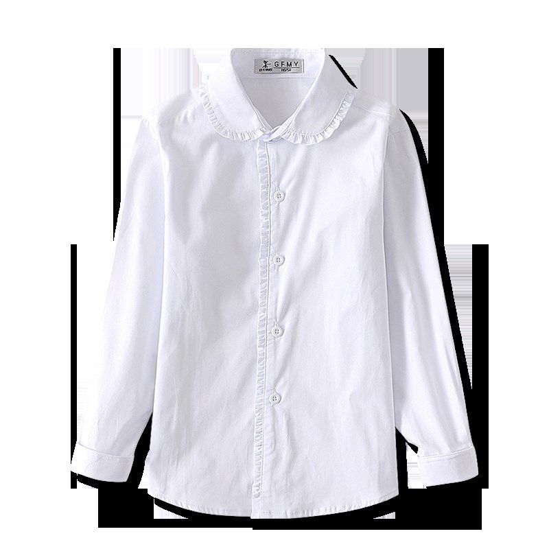 女童纯棉白衬衫加绒加厚秋冬款小学生校服儿童白色长袖衬衣中大童,童装/婴儿装/亲子装,衬衫,淘宝优惠券,粉丝福利购,淘宝优惠卷