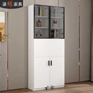 折叠书桌书架一体桌书柜组合简约家用学习写字桌多功能收纳置物架