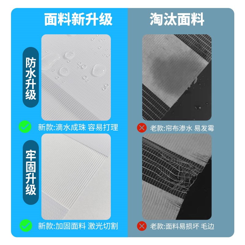 柔纱帘全遮光浴室洗手间卫生间窗帘防水防晒窗户遮挡帘免打孔卷帘
