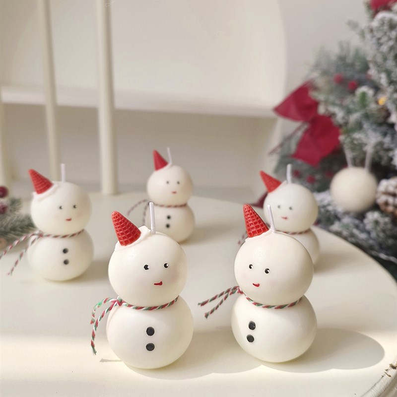 耶诞礼物可爱送女生闺蜜老婆雪人香薰蜡烛创意装饰品摆件家居手工