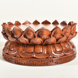 花梨木整雕莲花底座佛像菩萨琉璃灯观音如来弥勒佛宝座实木须弥座