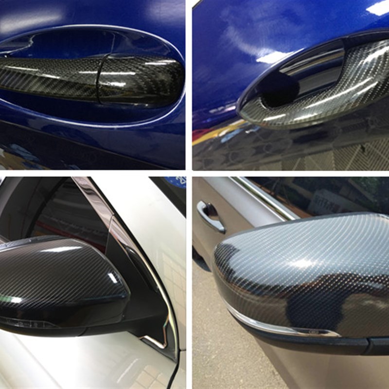 5D汽车碳纤膜 6D亮面车身改色膜3d碳纤维贴纸 立体水转印内饰贴膜