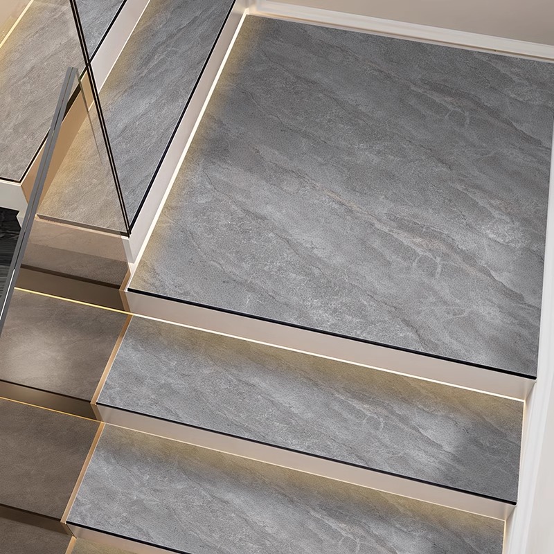 灰色大理石皮绒楼梯踏步垫防滑自粘台阶脚垫子地毯可擦洗地垫定制