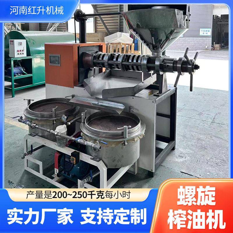 大型油菜籽大豆油榨设备葵花籽螺旋榨油机循环上料植物毛油压榨