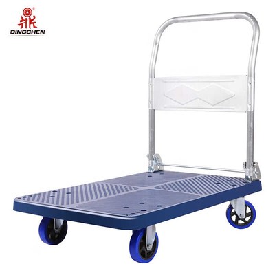 经济轻音款平板车小推车折叠家用手推车商用拉货车手拉车搬运*