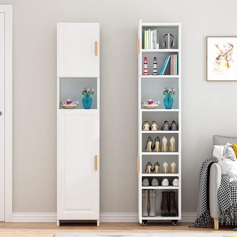 单门鞋柜家用门口入户省空间环保实木颗粒板双门鞋U柜阳台储物定